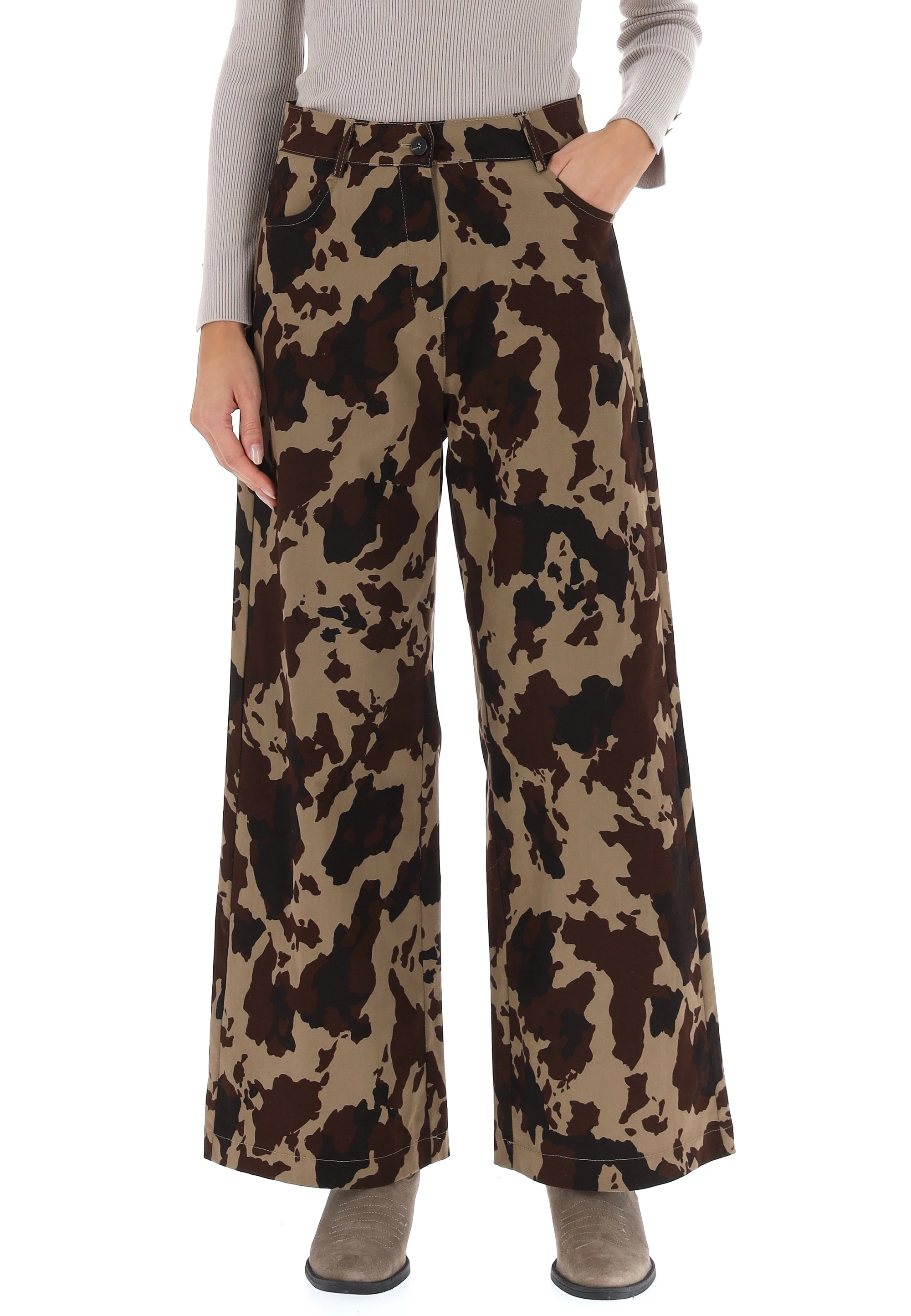 Pantalone palazzo fantasia muccata Age